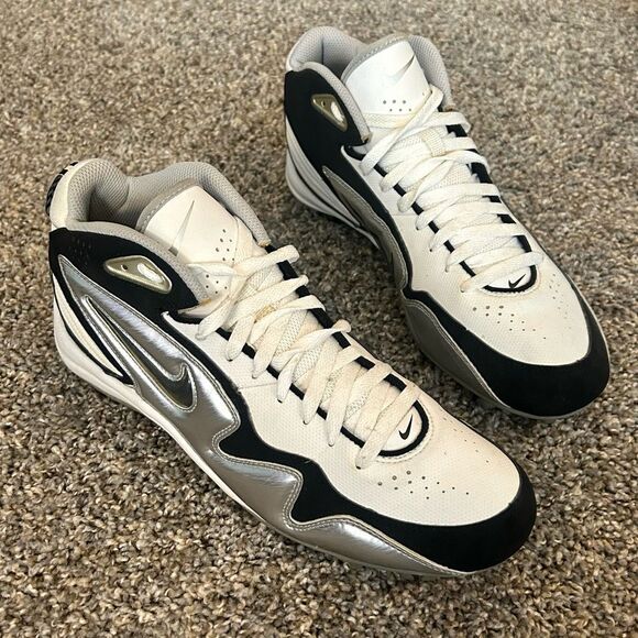 Nike Other - Nike Lacrosse Football Cleats Speed Lax II Size 11 White Black Silver Preloved